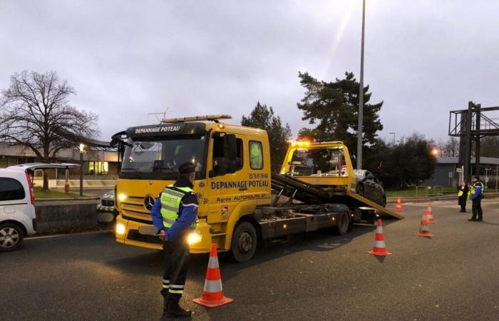 Sehr erfolgreiche Kontrollen für die Gendarmen auf der A1, an der Mautstelle Bonsecours