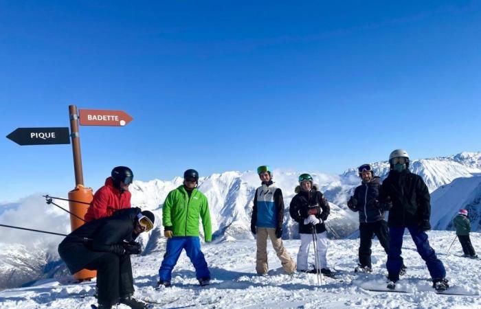 im Eintauchen mit dem Stade Montois-Ski für den ersten Ausflug der Saison