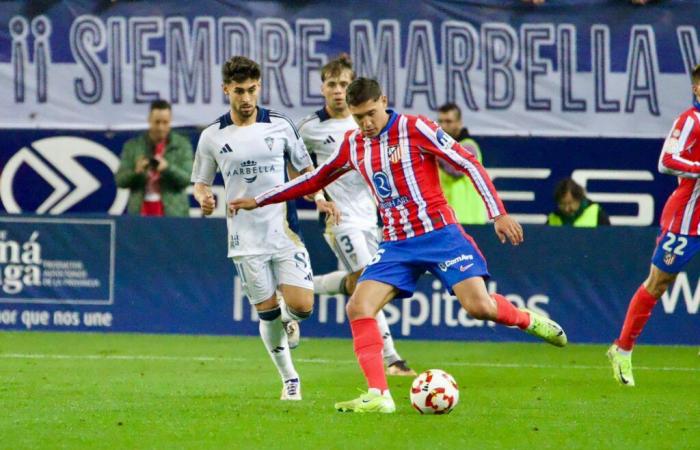 64. Minute. Atlético de Madrid trifft durch Gallagher den Pfosten (0-1)