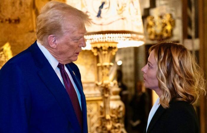 Giorgia Meloni stattet Donald Trump einen Überraschungsbesuch ab