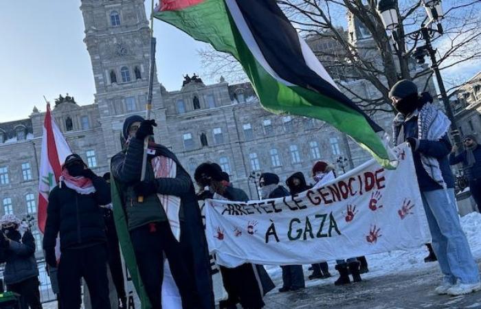 Erste pro-palästinensische Demonstration des Jahres trotz der Kälte in Quebec