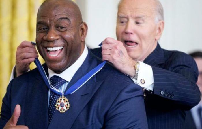 Magic Johnson erhält die höchste zivile Auszeichnung der Vereinigten Staaten • Basket USA