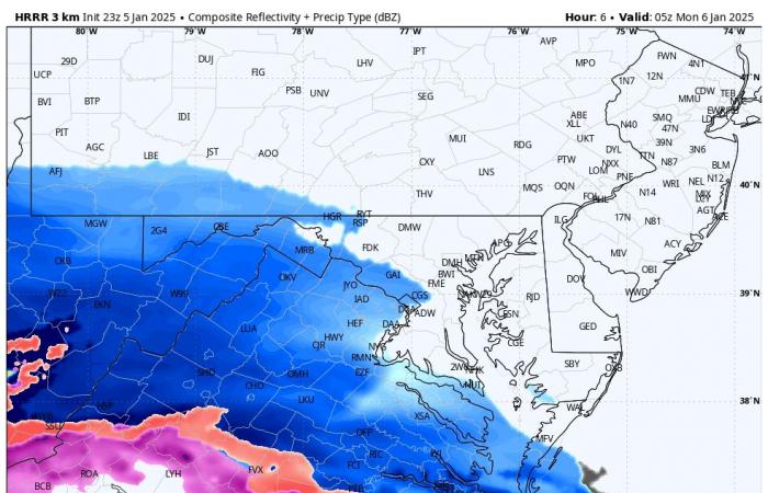 Mein letzter Aufruf zur Zeitleiste für Schneefall und Wintersturm am Montag