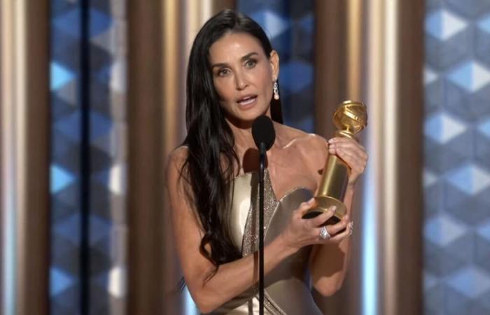 Demi Moore sagt, sie sei „schockiert“ über den Gewinn der Golden Globes für „The Substance“