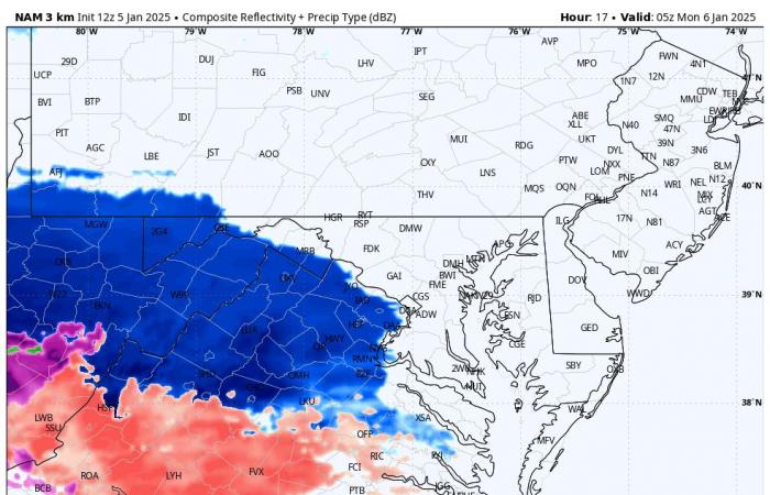 Mein letzter Aufruf zur Zeitleiste für Schneefall und Wintersturm am Montag