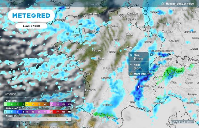 In Frankreich werden im Zusammenhang mit dem Sturm Floriane sehr starke Regenfälle vorhergesagt. Was zeigen unsere Karten?