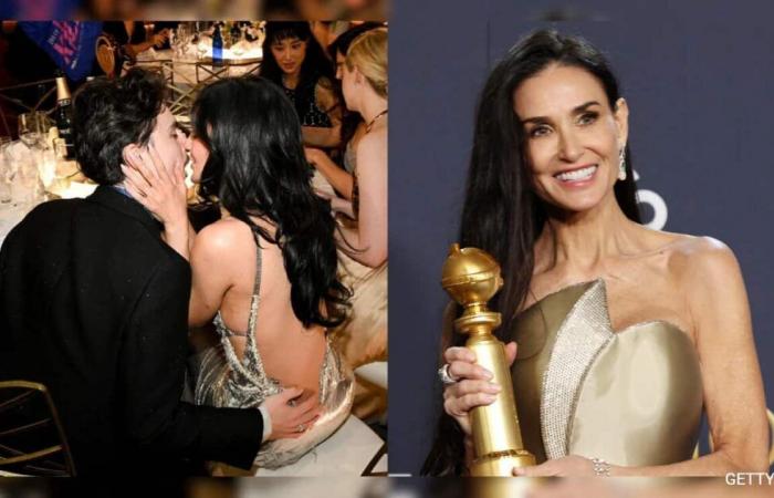 Höhepunkte der Golden Globes 2025, von Timothee-Kylies PDA bis zu Demi Moores Dankesrede