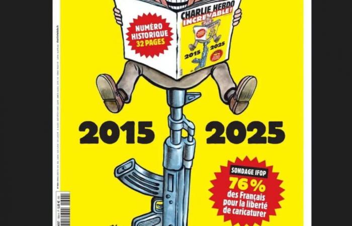 Die sehr starke Zeichnung von Charlie Hebdo, 10 Jahre nach dem Terroranschlag