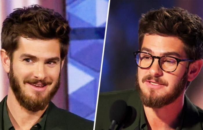 Andrew Garfield wird zum Meme, nachdem er bei den Golden Globes 2025 eine Lesebrille aufgesetzt hat