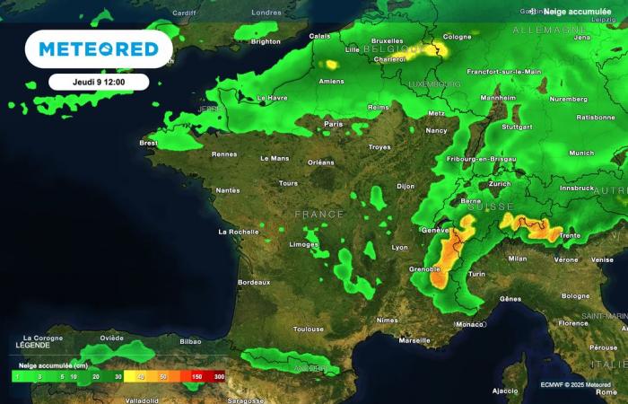 Mitte der Woche wird in Frankreich neuer Schneefall erwartet! Wann ? Wo könnte es schneien?