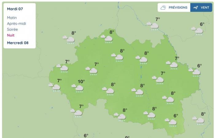 Allier (Wetter) – Wie wird das Wetter am Dienstag, den 7. Januar 2025 sein?