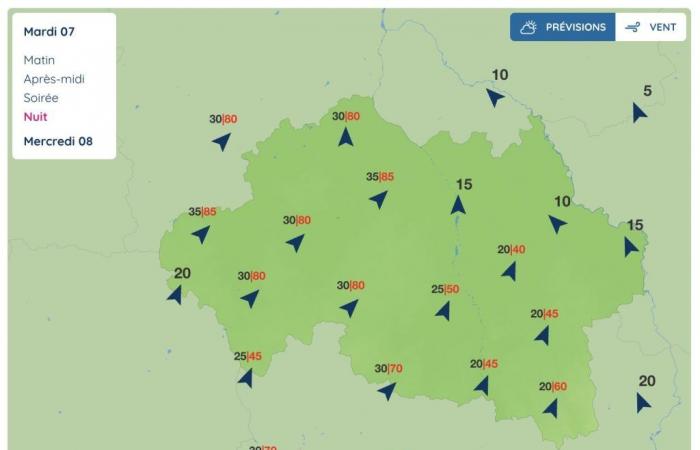 Allier (Wetter) – Wie wird das Wetter am Dienstag, den 7. Januar 2025 sein?