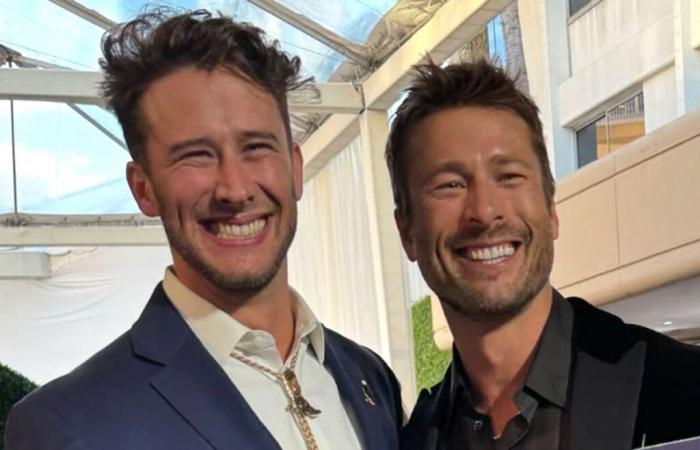 Glen Powell trifft den Doppelgänger-Gewinner bei den Golden Globes