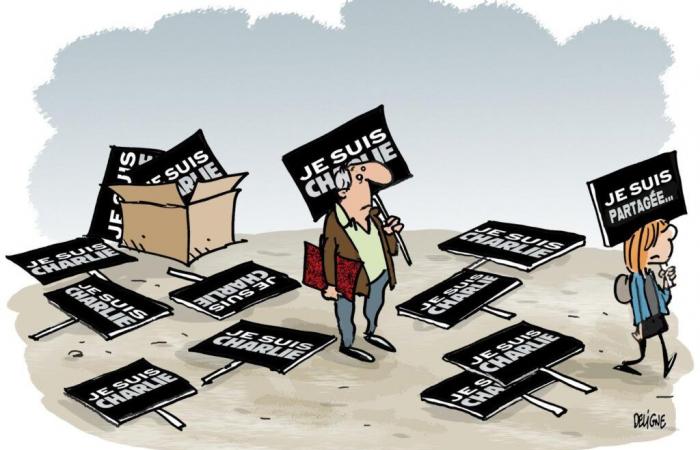 Über Karikaturen gespalten, erneuern junge Menschen sie