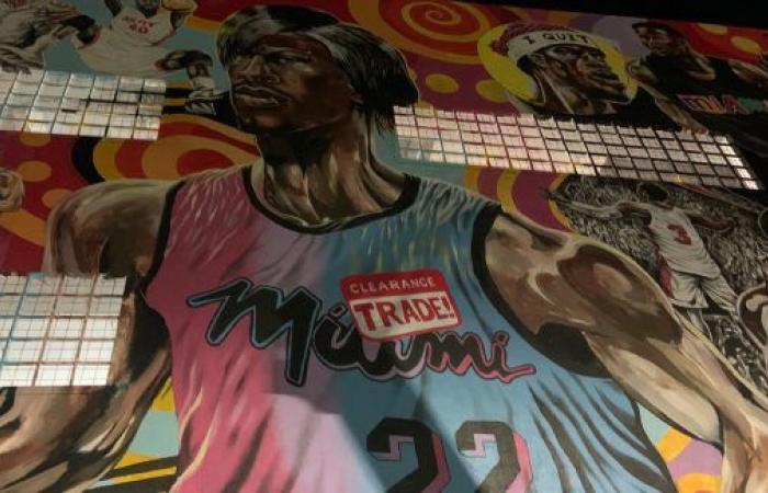 Miami-Fans haben das riesige Wandgemälde von Jimmy Butler aktualisiert … • Basket USA