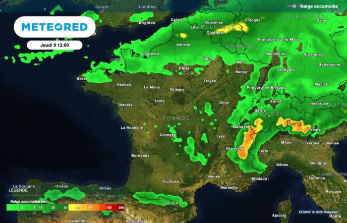 Mitte der Woche wird in Frankreich neuer Schneefall erwartet! Wann ? Wo könnte es schneien?