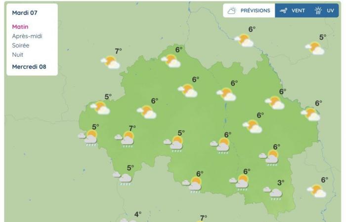 Allier (Wetter) – Wie wird das Wetter am Dienstag, den 7. Januar 2025 sein?