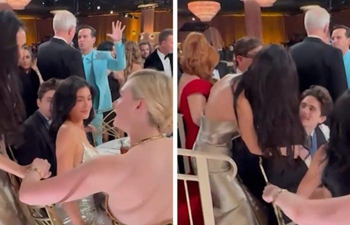 Demi Moore scheint Kylie Jenner zu brüskieren, während sie den Sieg bei den Golden Globes feiert