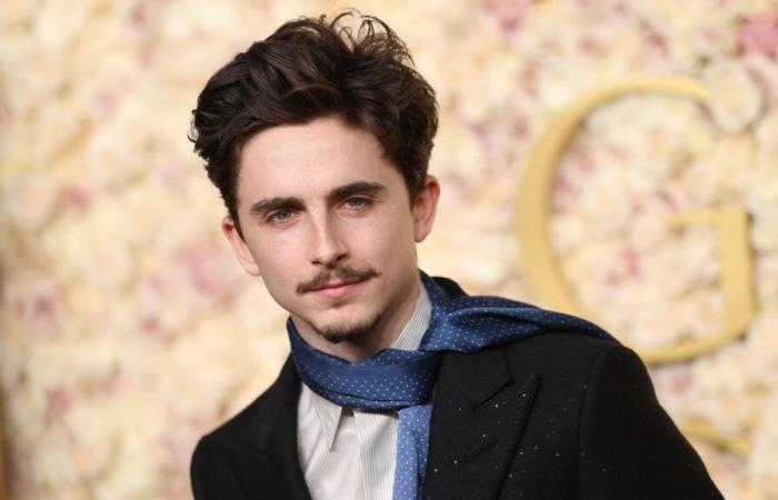 Timothée Chalamet weiht bei den Golden Globes 2025 das erste Tom-Ford-Kostüm von Haider Ackermann ein