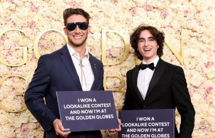 Doppelgänger von Glen Powell und Timothée Chalamet wurden auf den roten Teppich eingeladen