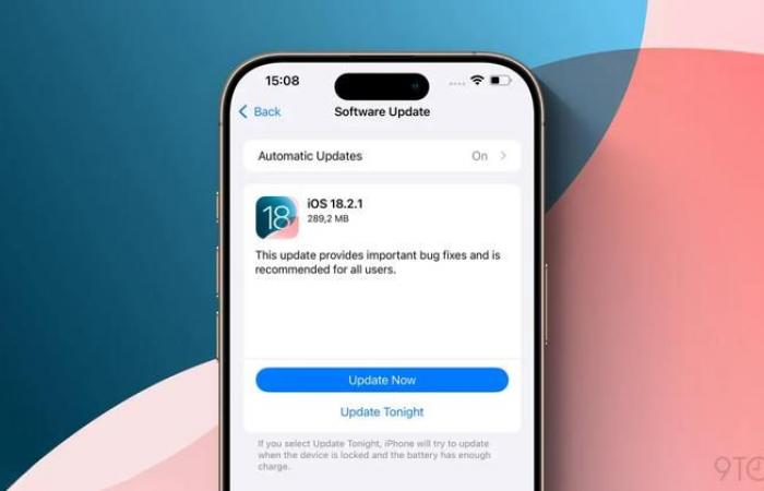 iOS 18.2.1-Update: wichtige Korrekturen für das iPhone