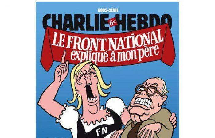 der Gründer des Front National in zehn Zeichnungen aus „Charlie Hebdo“ zu sehen