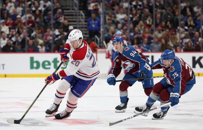 Juraj Slafkovsky lacht darüber, dass er gegen Blackhawks und Avalanche „schlecht“ sei