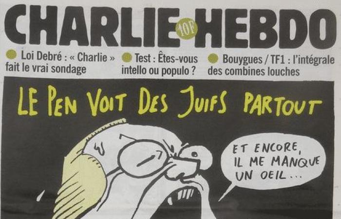 der Gründer des Front National in zehn Zeichnungen aus „Charlie Hebdo“ zu sehen