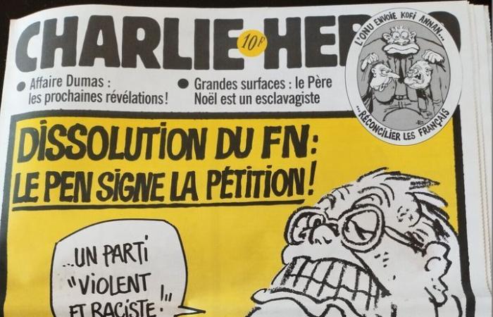 der Gründer des Front National in zehn Zeichnungen aus „Charlie Hebdo“ zu sehen