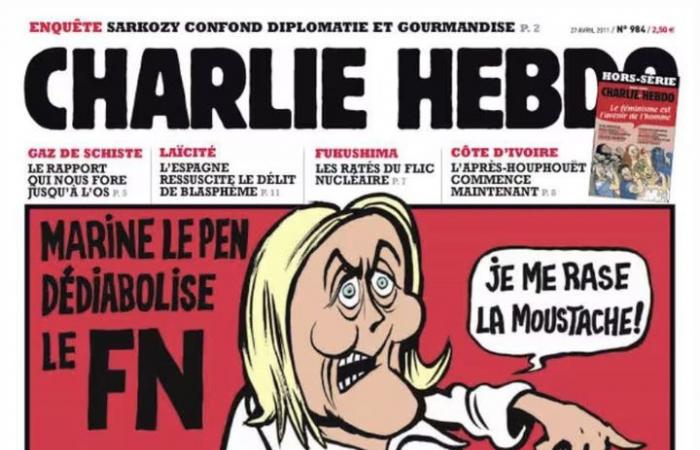 der Gründer des Front National in zehn Zeichnungen aus „Charlie Hebdo“ zu sehen