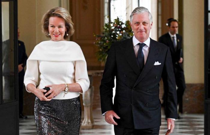 König Philippe und Königin Mathilde empfangen das diplomatische Korps zum Neujahr 2025 auf Schloss Laeken