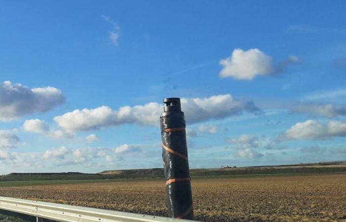 ein neues Radar, das an einer stark befahrenen Nationalstraße installiert wurde