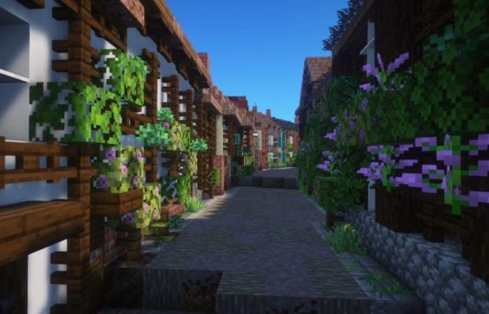 Ein Bretone baut im Spiel Minecraft das Dorf Gerberoy nach