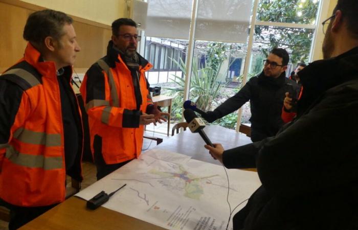 Die Epte steigt in Gisors weiter an, die Straßen stehen bereits unter Wasser