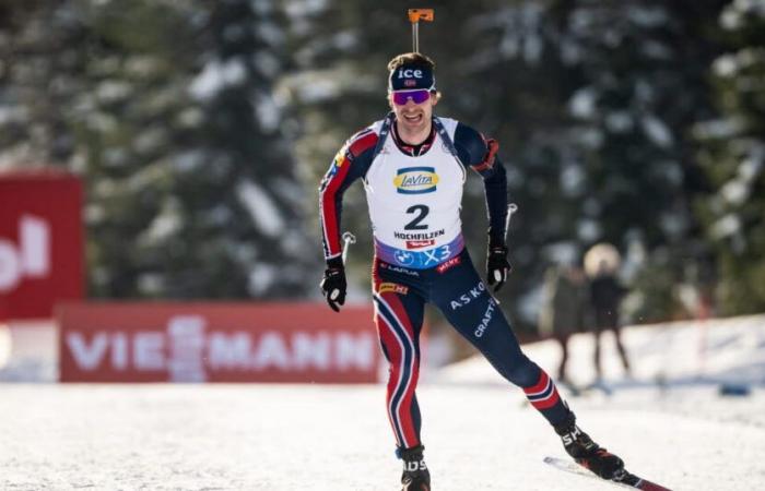 Weltmeisterschaft. Oberhof: Norwegischer Hattrick in der Verfolgung mit dem Sieg von Laegreid, den Blues am Fuße des Podiums