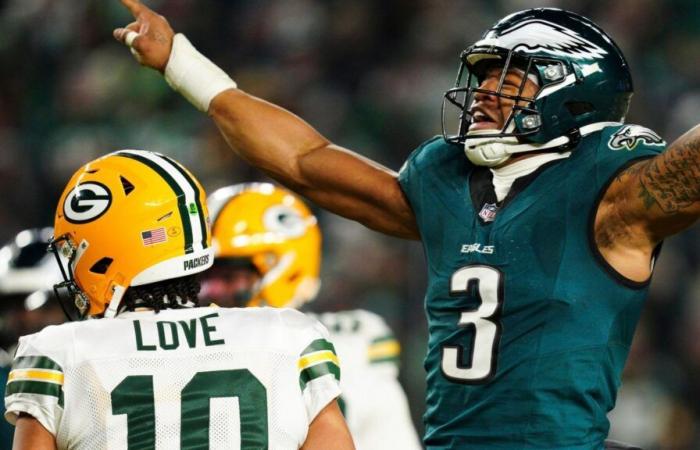 Green Bay Packers 10-22 Philadelphia Eagles: Jordan Love wirft drei Interceptions beim Playoff-Aus der Packers | NFL-Nachrichten