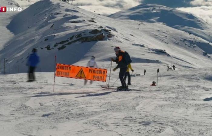 Wenn Sie gerade Ski fahren, achten Sie auf das Skifahren abseits der Piste