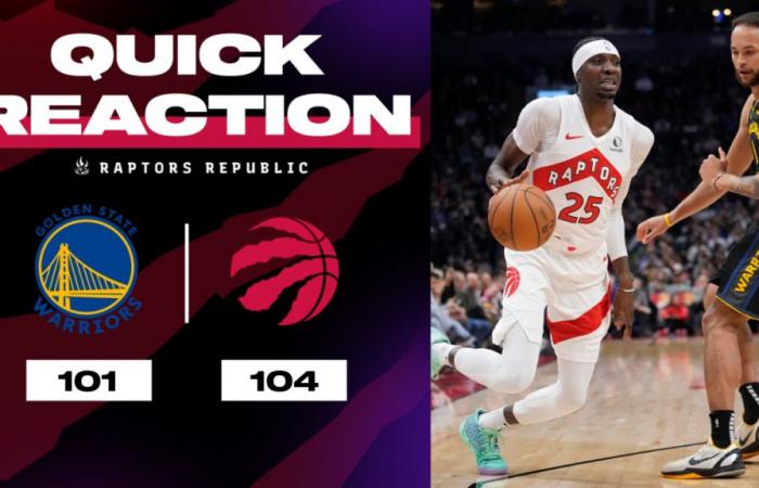 Schnelle Reaktion: Krieger 101, Raptors 104