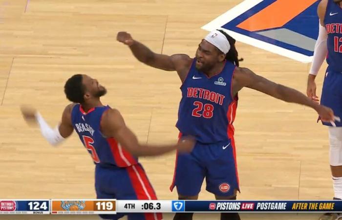 Die Pistons dominieren die Knicks (124-119)