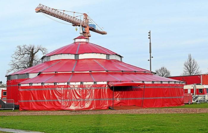 Was ist dieses Zirkuszelt, das am Place d’Armes in Lorient aufgestellt ist?