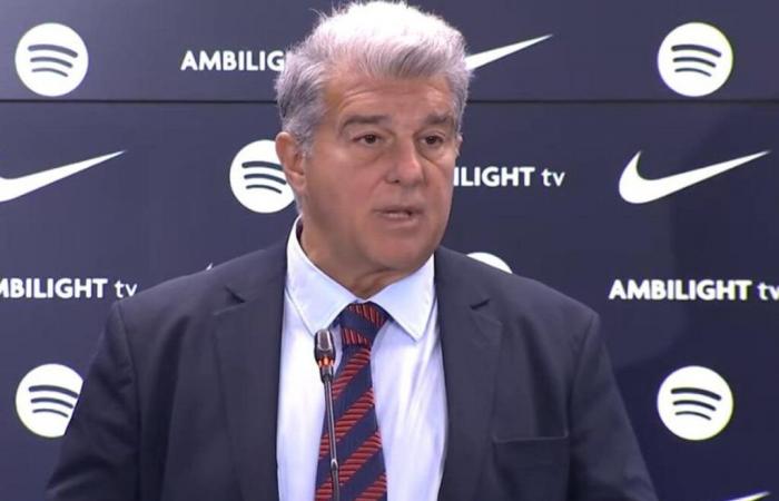 Joan Laporta erscheint nach dem „Olmo-Fall“