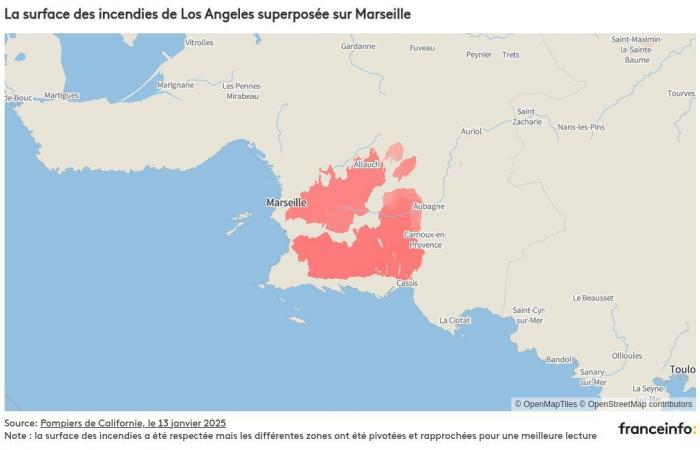 Visualisieren Sie das Ausmaß der Brände in Kalifornien im Vergleich zu französischen Städten