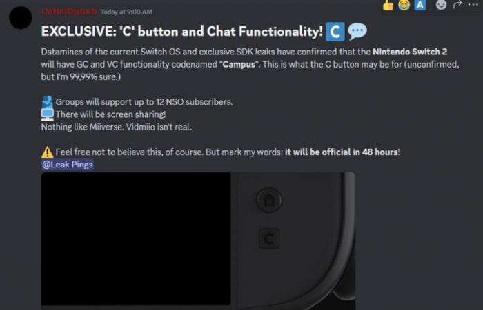Gerücht zur Nintendo Switch 2: Die C-Taste würde für Voice-Chat verwendet