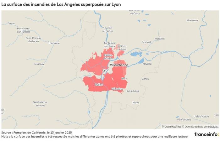 Visualisieren Sie das Ausmaß der Brände in Kalifornien im Vergleich zu französischen Städten