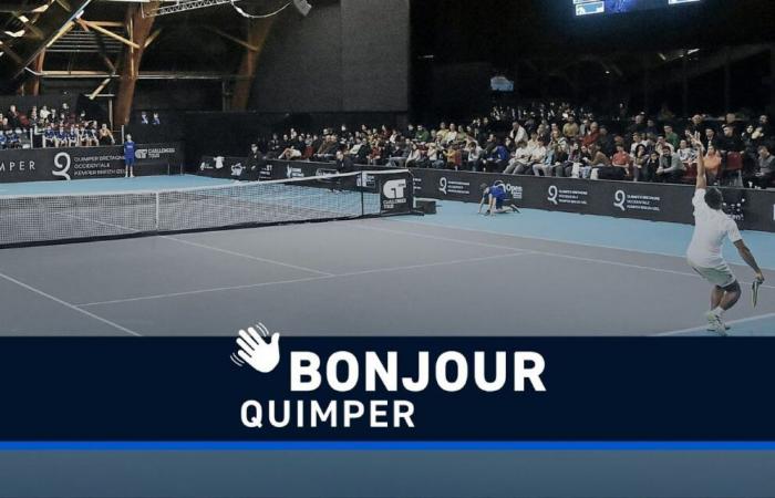 Rutschige Straße, offener Tennisplatz, die Ankunft von Dalin … Hallo Quimper!