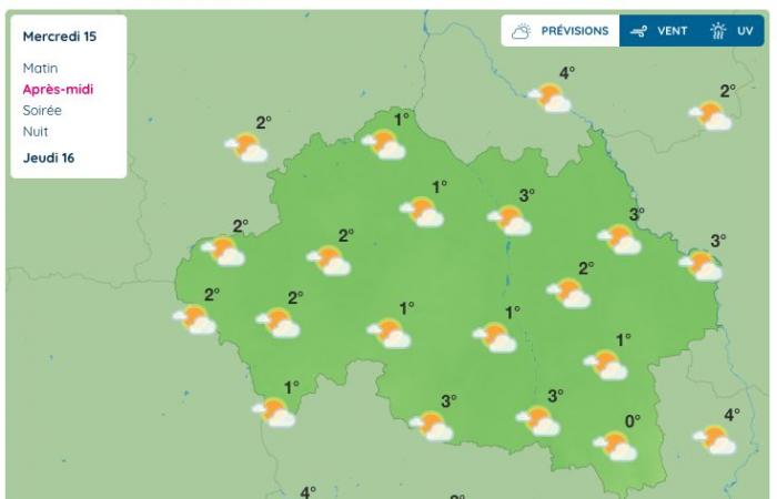 Allier (Wetter) – Wie wird das Wetter am Mittwoch, den 15. Januar 2025 sein?