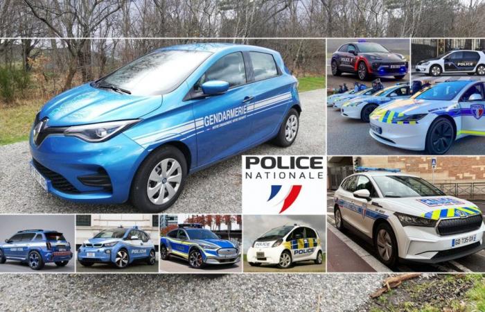 diese Elektroautos, die von der Polizei in Frankreich oder anderswo eingesetzt wurden