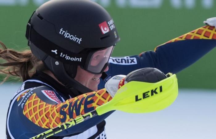 Sara Hector Dritte im Slalom beim Weltcup-Wettbewerb in Flachau