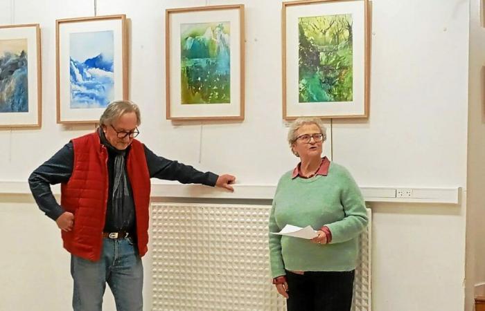 Der Aquarellist Laurence Douilly stellt seine Gemälde im Jacolot-Zentrum in Relecq-Kerhuon aus