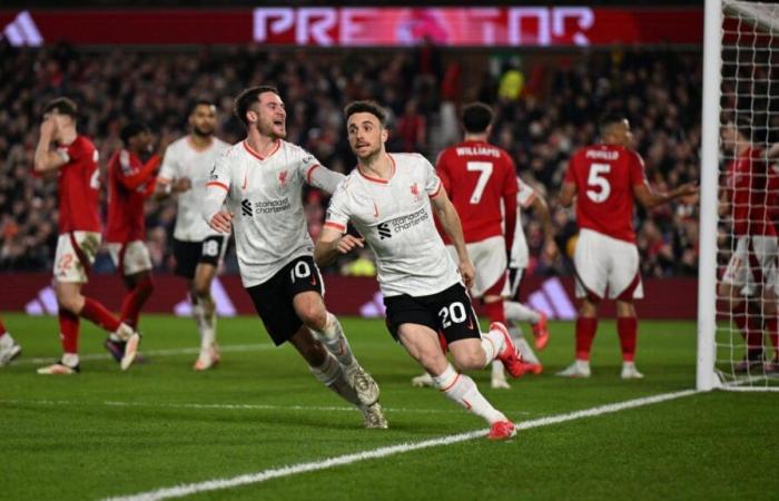 Der Ausgleichstreffer von Diogo Jota beschert Liverpool ein 1:1-Unentschieden im Nottingham Forest